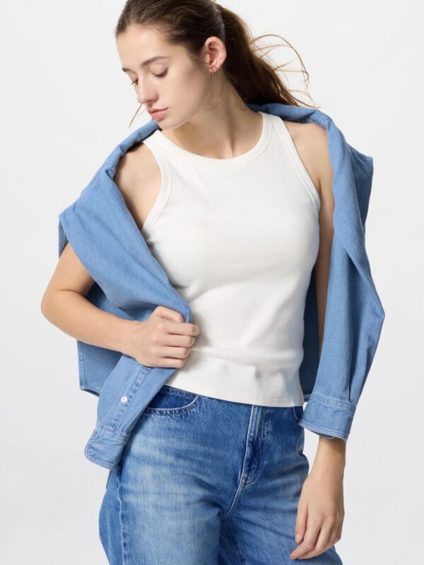 Топ с бюстгальтером в рубчик