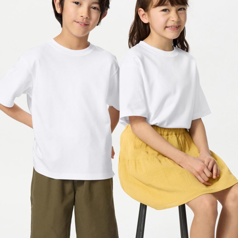 Детская футболка KIDS AIRism с круглым вырезом из хлопка