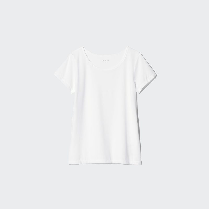 Сетчатая футболка AIRism с круглым вырезом горловины