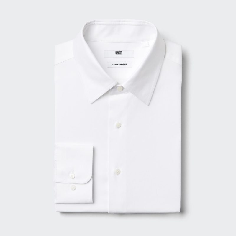 Рубашка обычного покроя из сверхпрочного материала (обычный воротник)