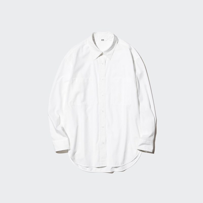 Хлопковая рубашка оверсайз (длинный рукав)