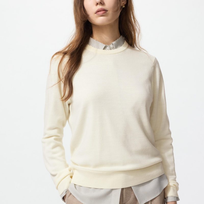 Свитер с круглым вырезом из мериносовой шерсти