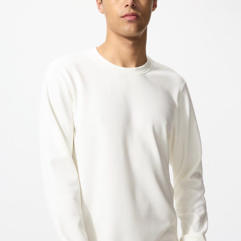 Ультратеплая футболка Heattech с круглым вырезом (длинный рукав)