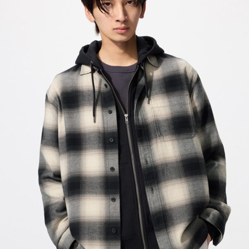 Фланелевая рубашка в клетку (длинный рукав) A