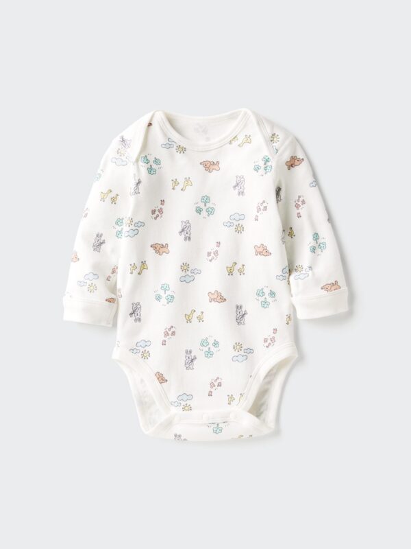 Боди (с длинным рукавом, с принтом)