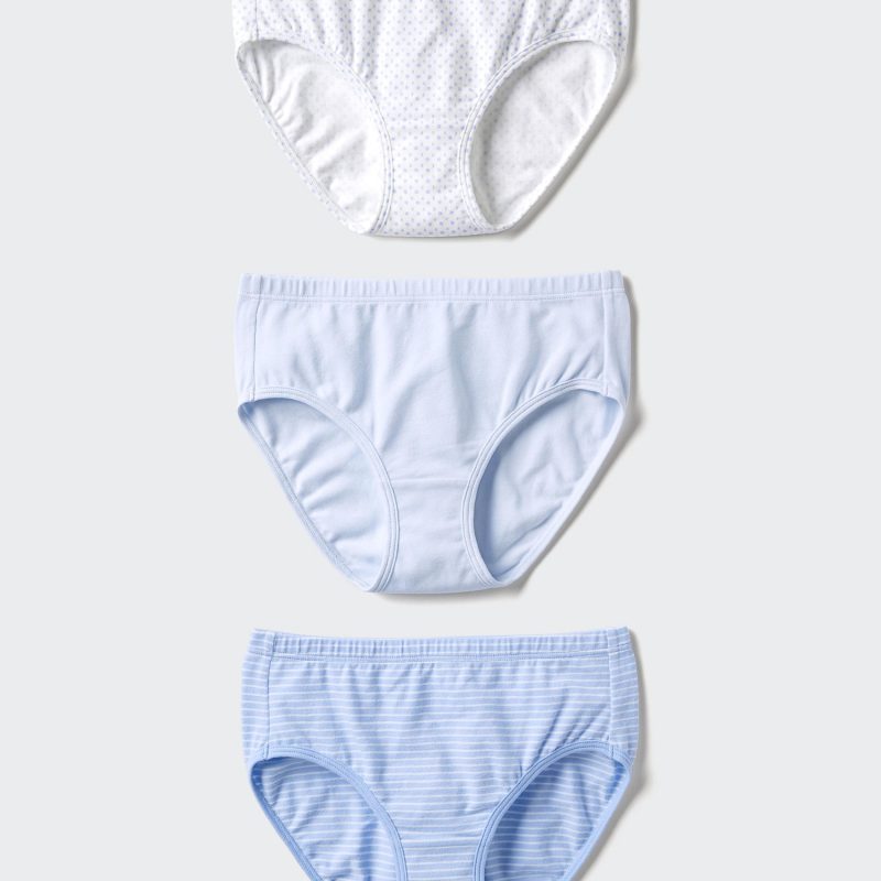 Хлопчатобумажные трусы-стрейч (в горошек, 3 пары)