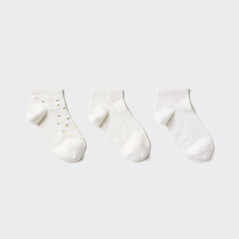 Носки короткие 3 пары (цветочный узор)