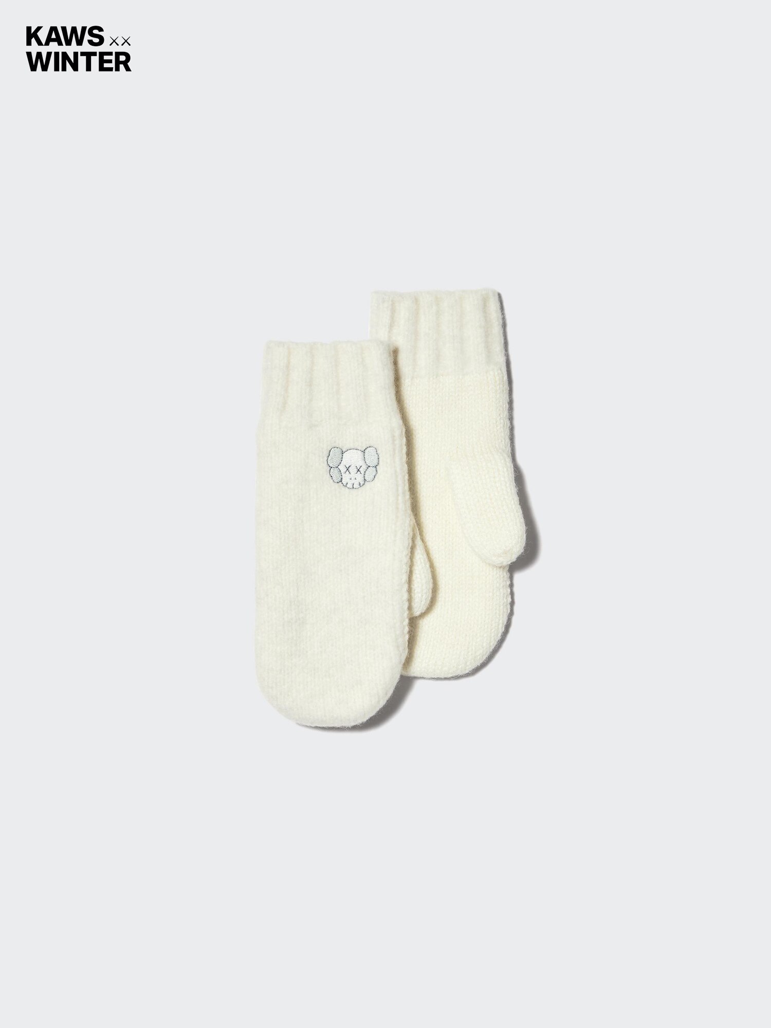 Детские вязаные перчатки-митенки KAWS с теплоизоляцией Heattech