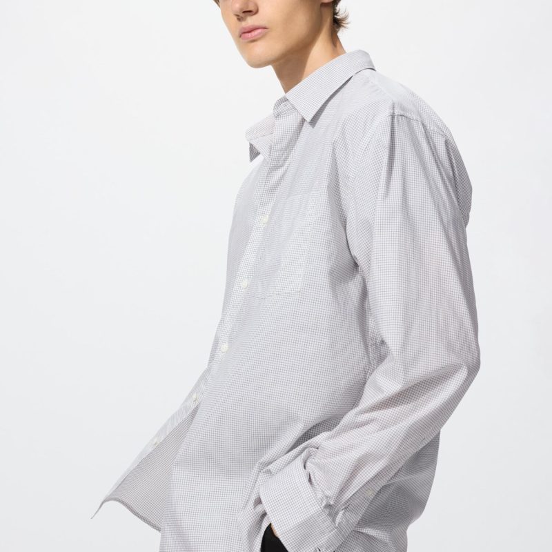 Рубашка из грубой ткани (с длинными рукавами, с обычным воротником), клетка C