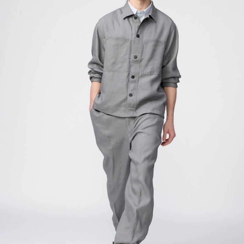 Широкие брюки из премиального льна