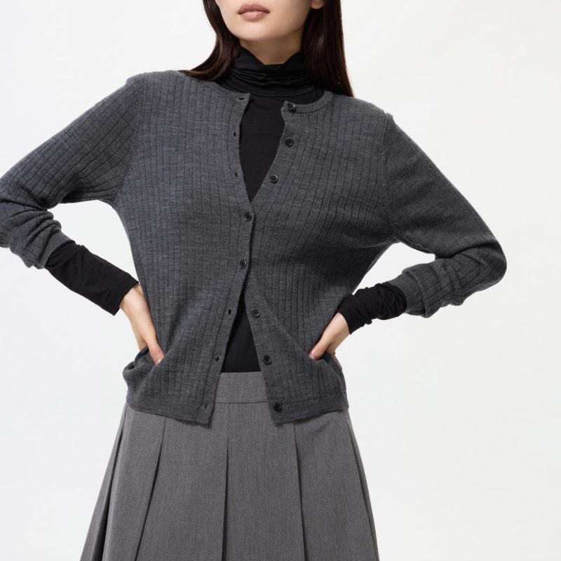 Ультралегкая футболка Heattech с воротником-гольфом (длинный рукав)