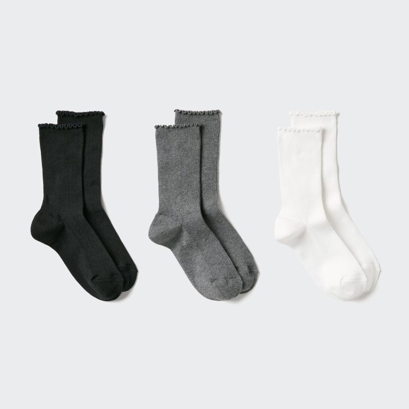 Гольфы для девочек 3 пары (с оборками)