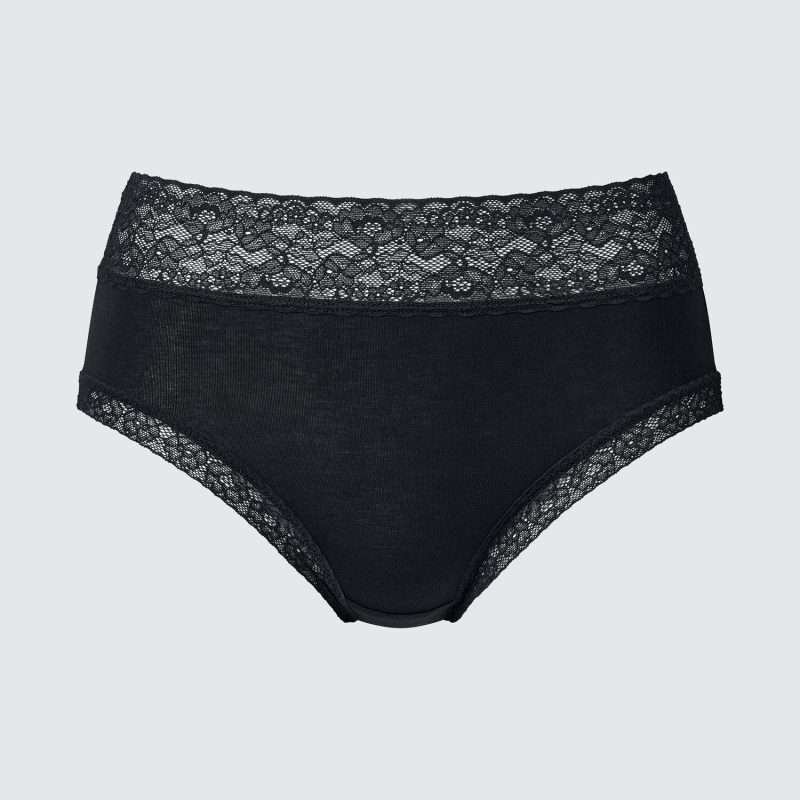 Шорты из мягкого модала с кружевной отделкой (прямой крой)