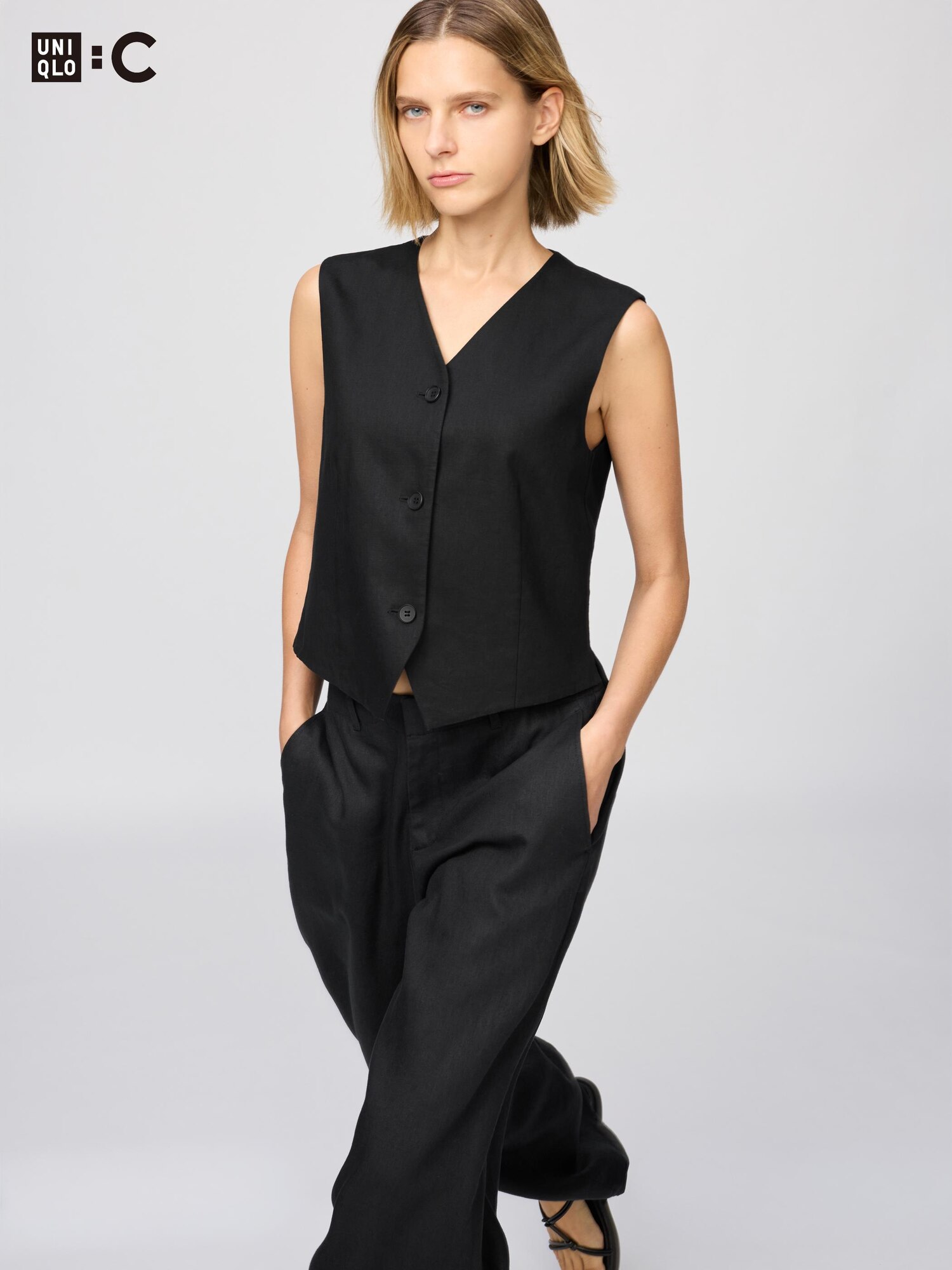 Жилет из премиального льна