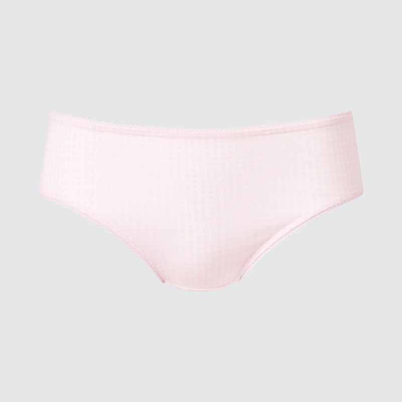 Шорты из мягкого модала (средняя талия) в клетку гингем