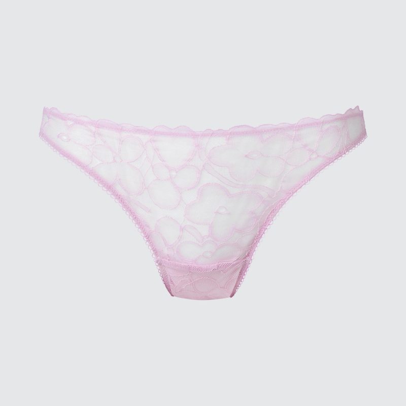 Кружевные трусы на плоской подошве с цветочным рисунком