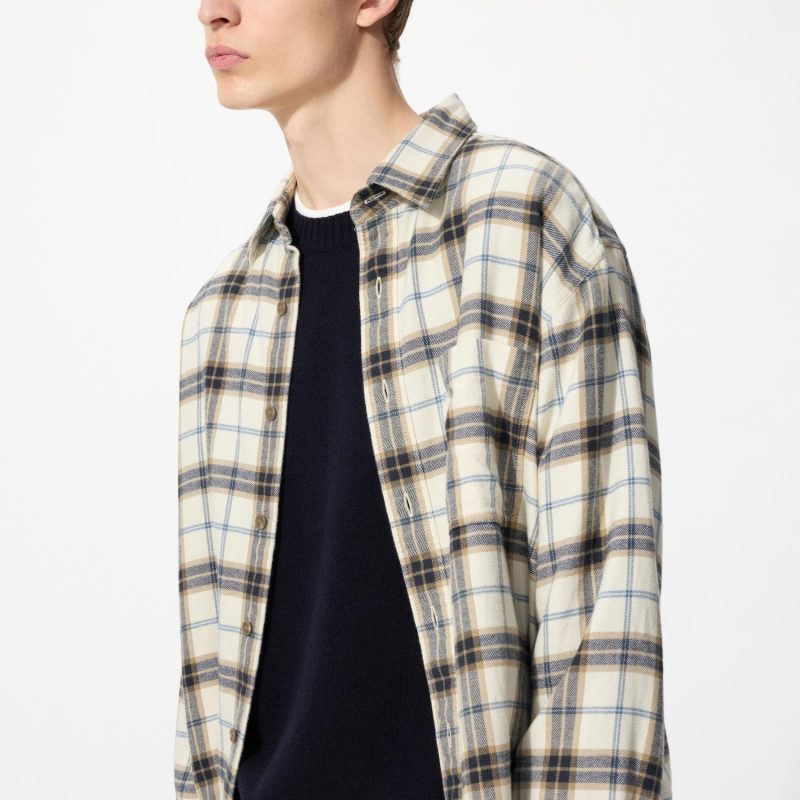 Фланелевая рубашка в клетку (длинный рукав) B