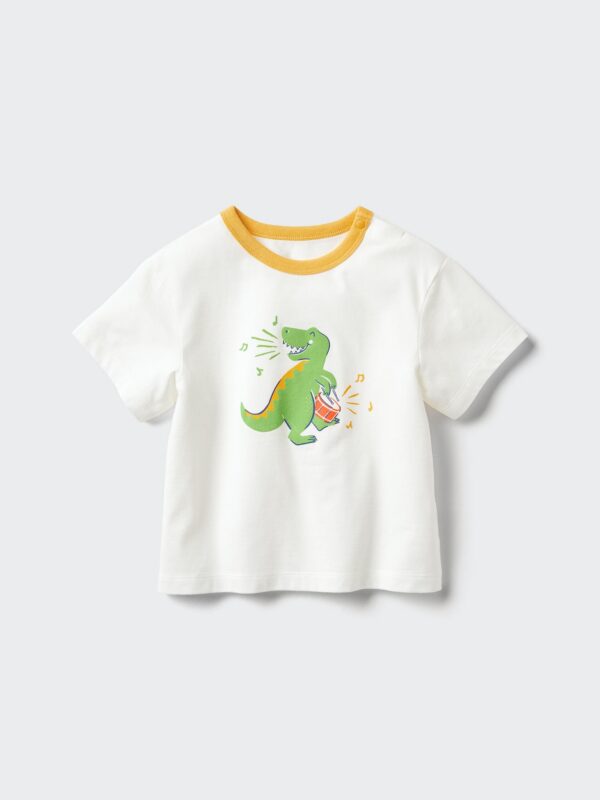 Футболка с круглым вырезом BT AIRism из хлопка (динозавры)