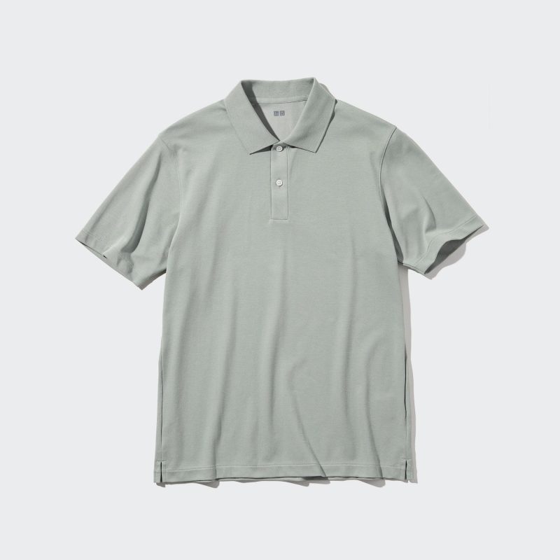 AIRism Хлопковое поло из пике (короткий рукав)