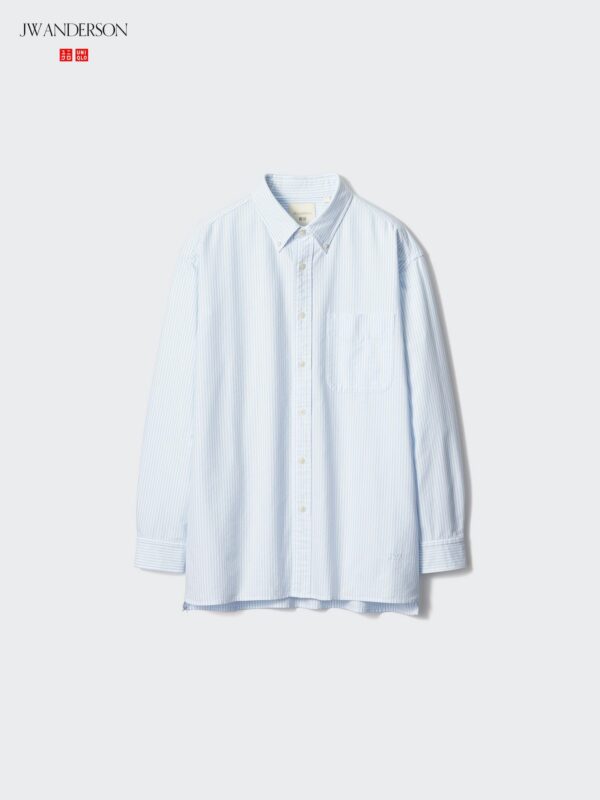 Оксфордская рубашка оверсайз (в полоску)