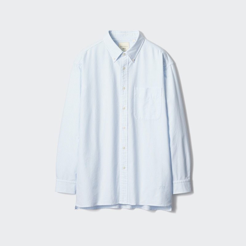 Оксфордская рубашка оверсайз (в полоску)