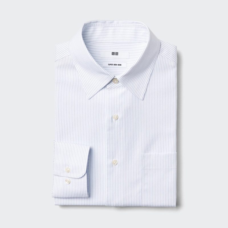 Рубашка Super Non-Iron (с длинными рукавами, с классическим воротником), в полоску