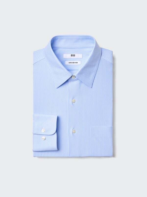 Футболка из супертонкого хлопка (с длинными рукавами, с воротником-стойкой) в полоску B