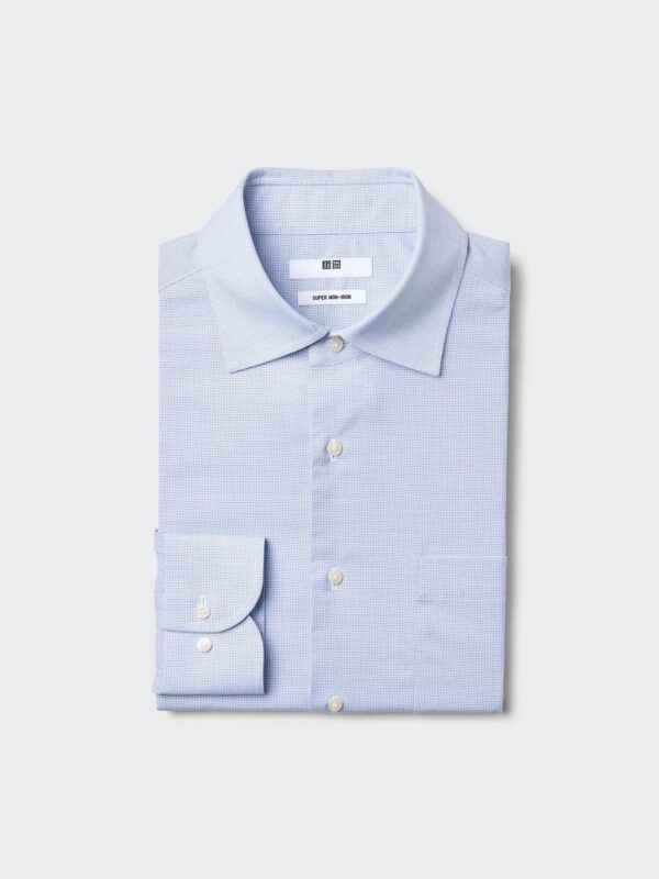 Рубашка Super Non-Iron (с длинными рукавами, полуширокий воротник), в клетку