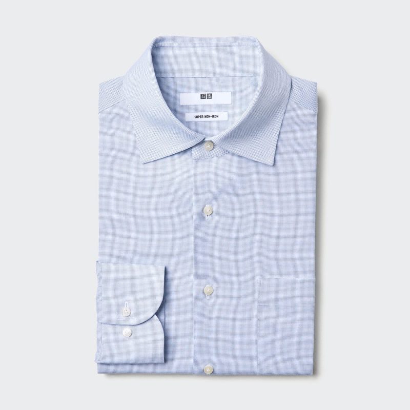 Рубашка Super Non-Iron (с длинными рукавами, полуширокий воротник), в клетку