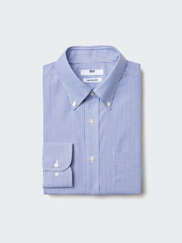 Рубашка Super Non-Iron (с длинными рукавами, с отложным воротником) в полоску A