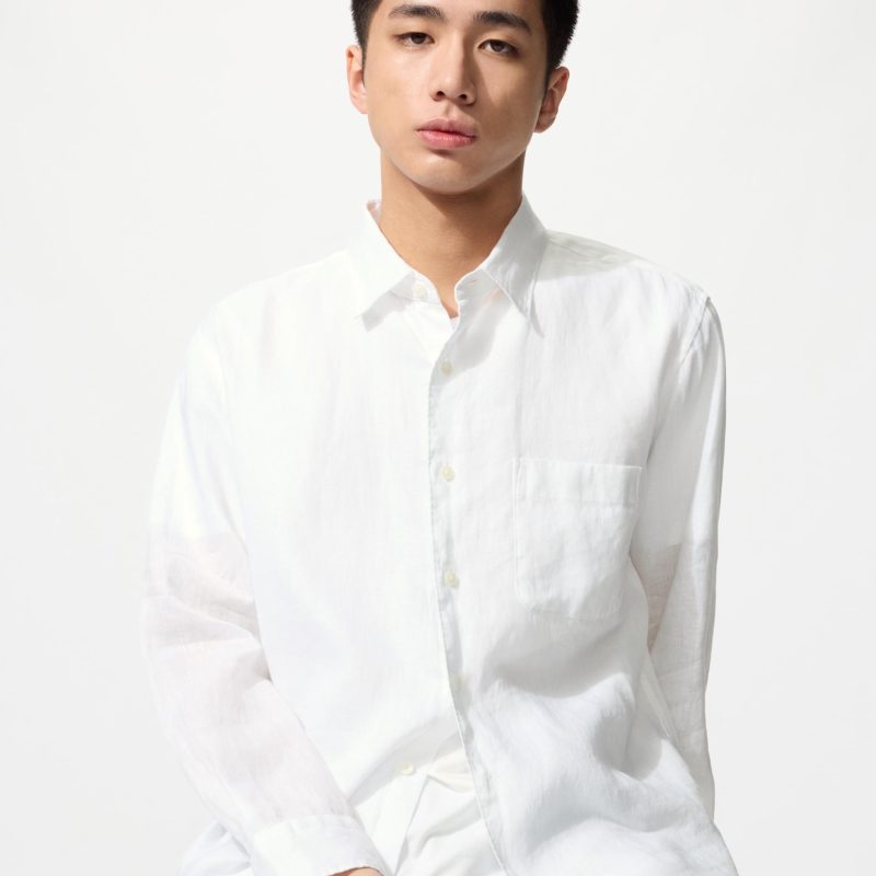 Рубашка из премиального льна (с длинным рукавом)