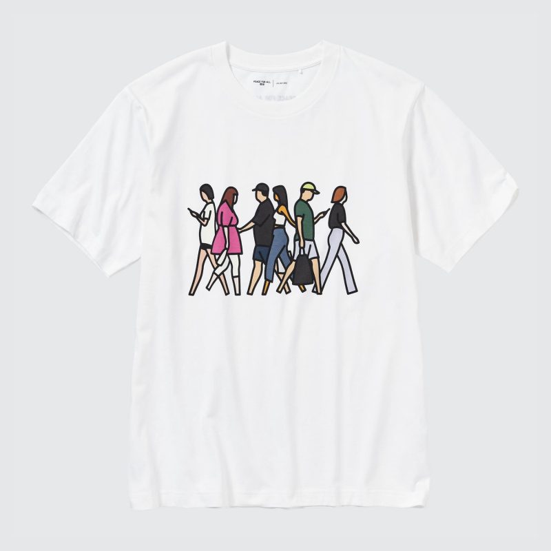 PEACE FOR ALL Графическая футболка (короткий рукав, стандартный крой) Julian Opie