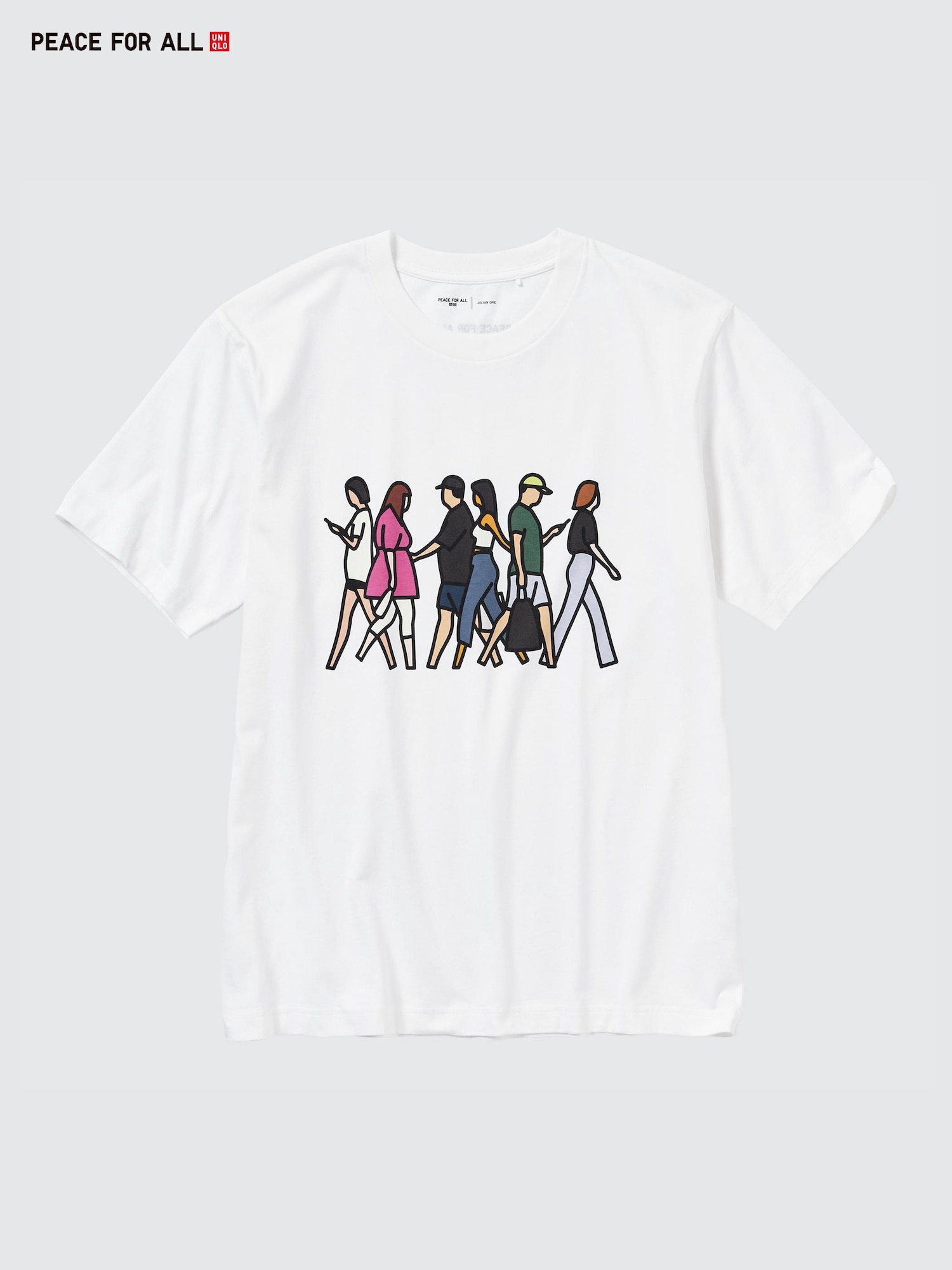 PEACE FOR ALL Графическая футболка (короткий рукав, стандартный крой) Julian Opie