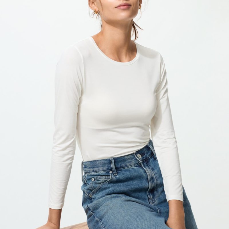 Футболка Heattech с круглым вырезом (длинный рукав)