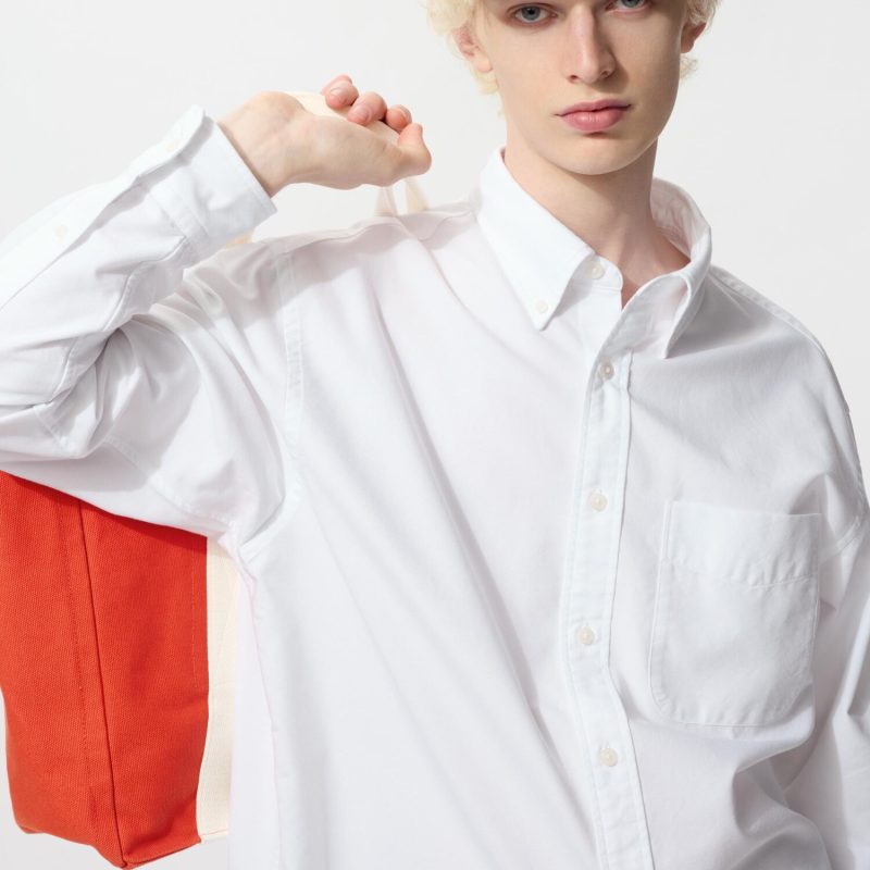 Оверсайз оксфордская рубашка (длинный рукав)