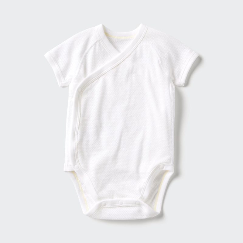 Футболка-боди из хлопковой сетки с короткими рукавами