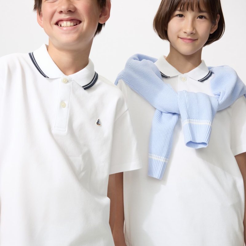 Детская футболка с поло-воротником Dry-Pique с вышивкой