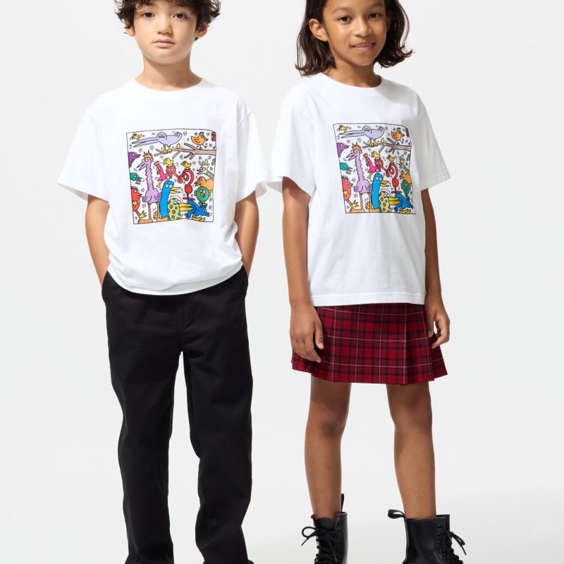 Детская футболка с графическим принтом Keith Haring, коллекция NY POP ART