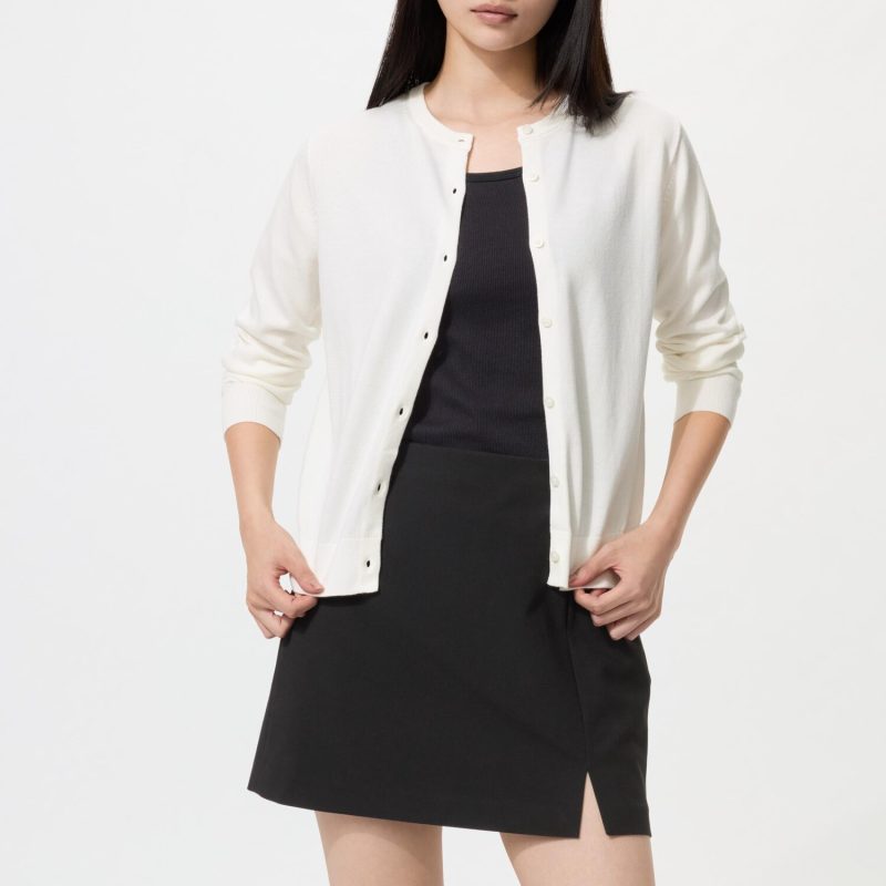 Круглый вязаный кардиган с защитой от УФ (длинный рукав)