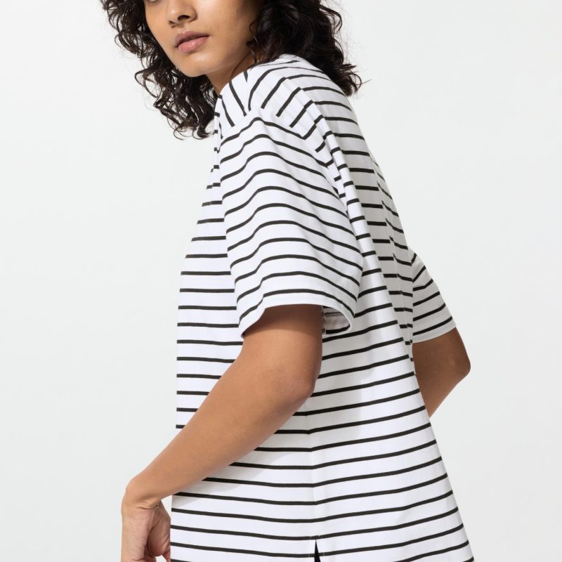 Футболка из хлопка AIRism с полосками