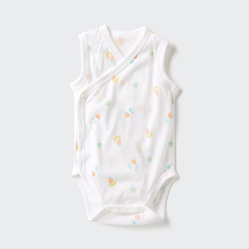 Футболка-боди из хлопкового трикотажа без рукавов с принтом