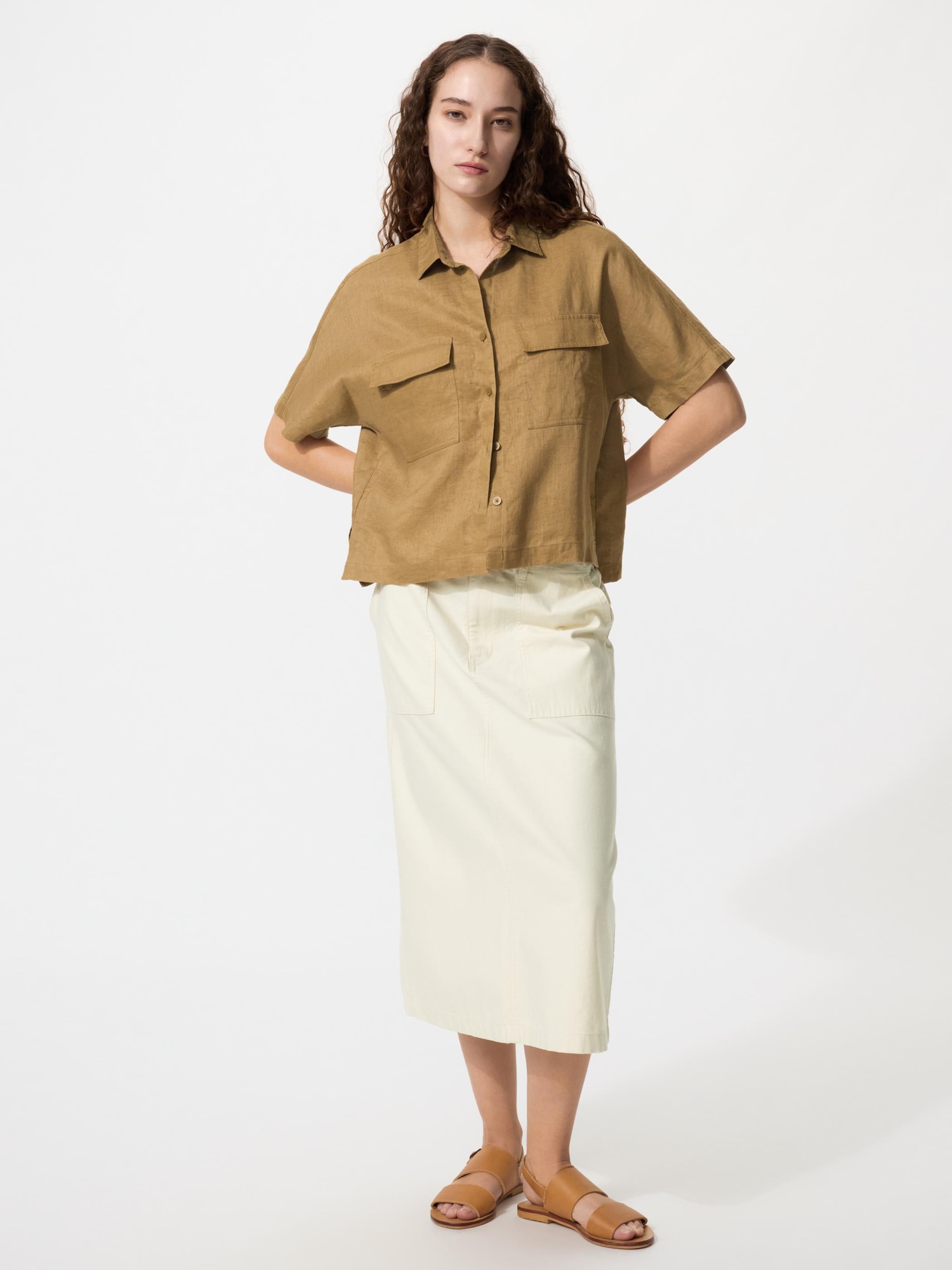 Хлопковая миди-юбка