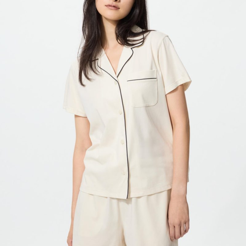 Пижама из хлопка AIRism (с коротким рукавом)