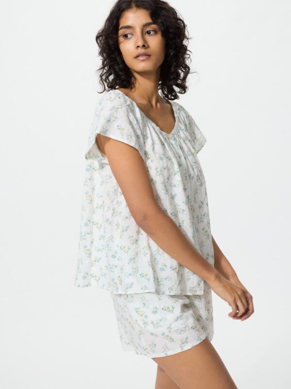 Хлопковый комплект с французскими рукавами (цветочный)