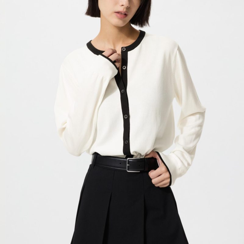 Круглый вязаный кардиган с УФ-защитой (цветные блоки)