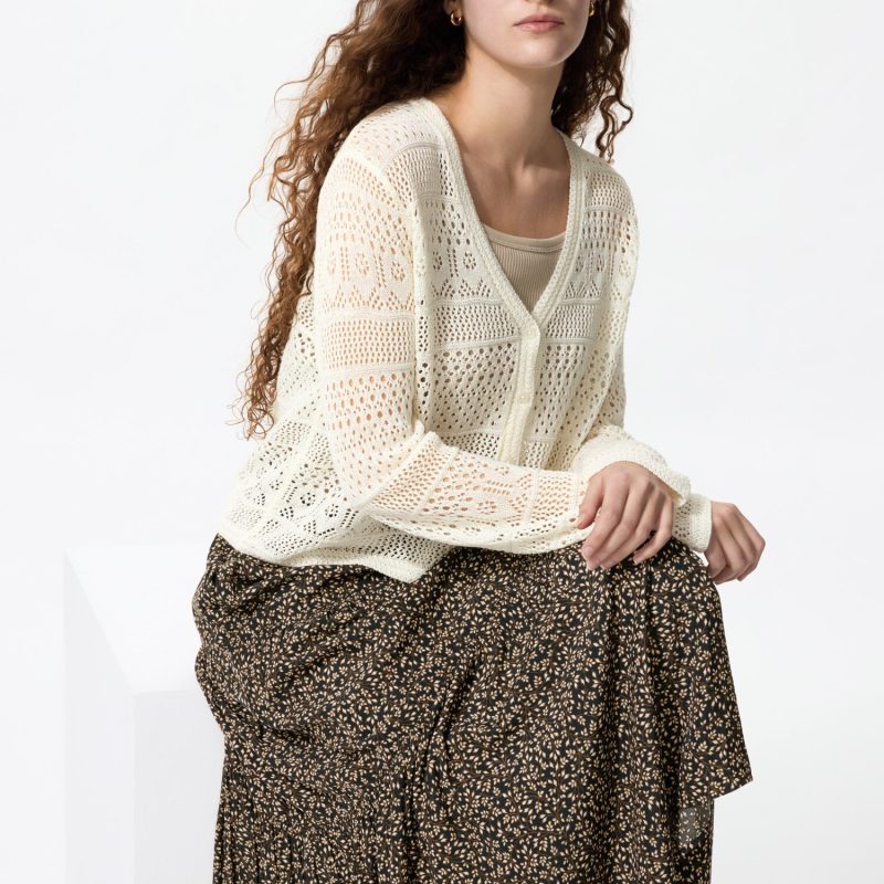 Вязаный кардиган с V-образным вырезом