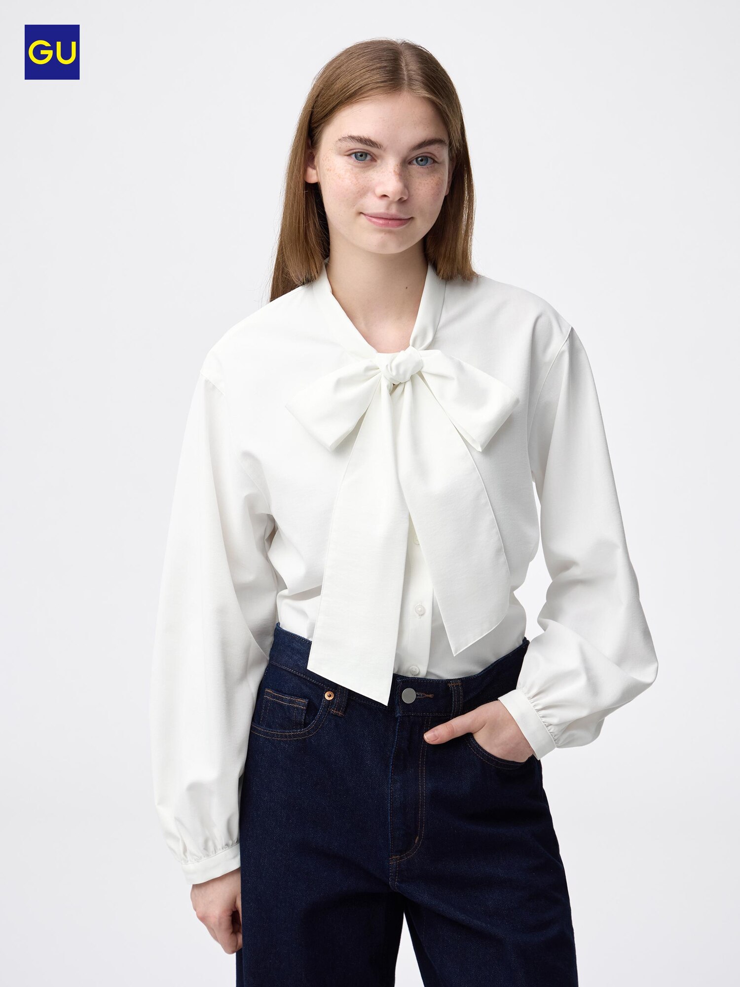 Блузка с бантами GU