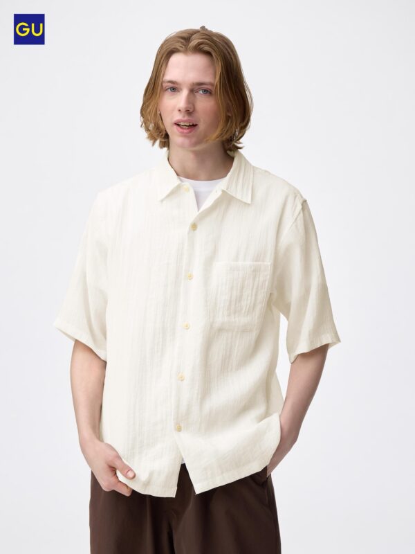 Футболка GU с текстурным рисунком (с коротким рукавом)