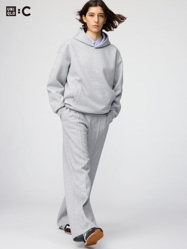 Свитшотные прямые брюки (длина ноги 74–77 см, удлинённые)