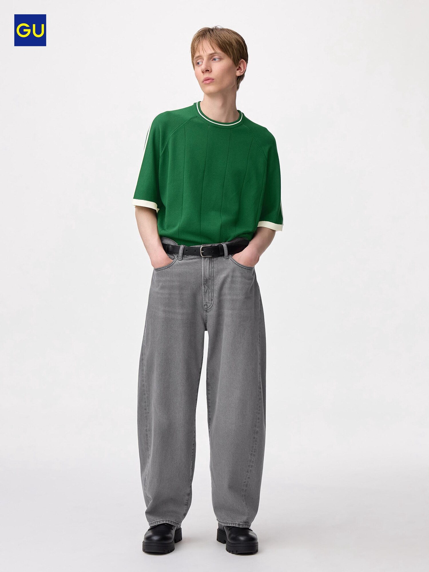 Джинсы с широкими штанинами GU